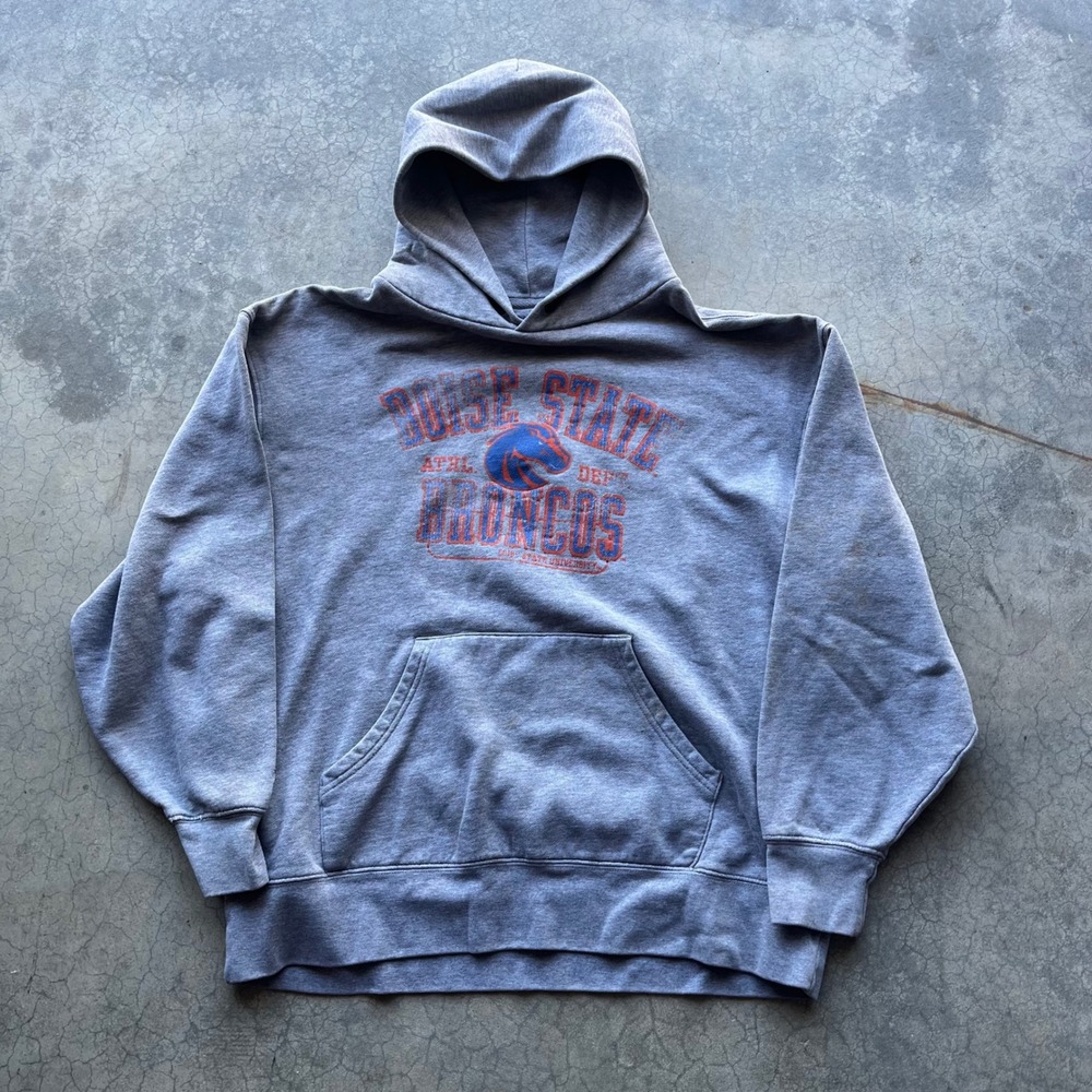 JanSport Boise State Broncos Hoodie Gray Collegiate Sweatshirt XL